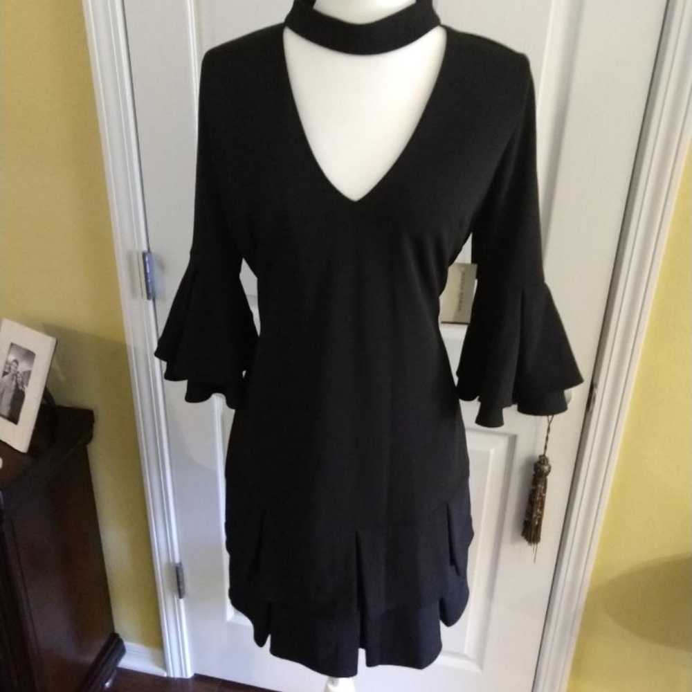 Alexia Admor Sexy Black Cocktail Dress Sz 12 NEW